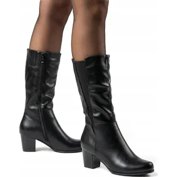 Dámské kozačky Wojtyłko dámské kozačky do půlky lýtek na sloupkovém podpatku, velikost 39