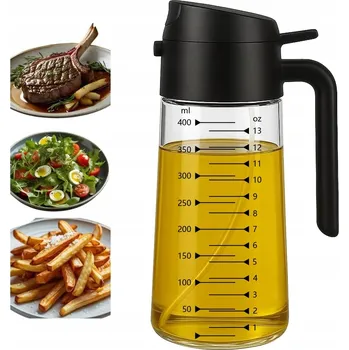 Nádoba na olej a ocet SKLENĚNÝ ROZPRAŠOVAČ NA OLEJ, OLIVOVÝ OLEJ, OCET DÁVKOVAČ VE SPREJI, ROZPRAŠOVAČ 470 ML