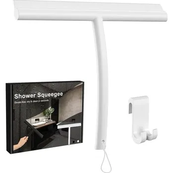 Utěrka Stěrka do sprchy, silikonová stěrka do sprchy, přenosná, efektivní čištění, stěrka se závěsnou