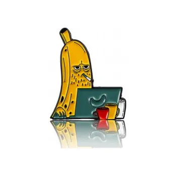 Příslušenství pro přípravu kávy Pinbox - Banán v práci - kovová brož