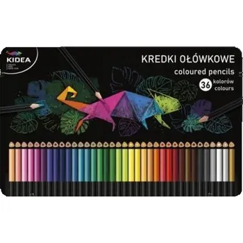 Pastelka Pastelky trojúhelníkové Kidea 36k kovové pouzdro