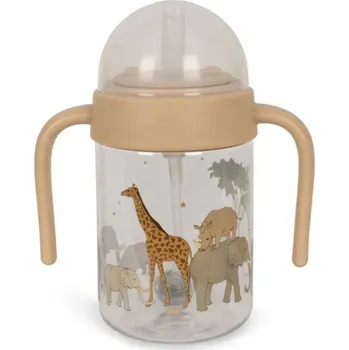 Dětský hrneček se slámkou a oušky Konges Sløjd 330 ml, od 12 měsíců