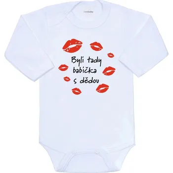 Kojenecký body NEW BABY Dětské body s potiskem New Baby Byli tady babička s dědou Vel. 74
