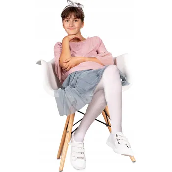 Dětské punčocháče YOCLUB bílé polyamidové velikost 152