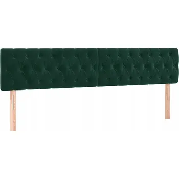 Čelo postele sametové tmavě zelené 180 x 7 x 78/88 cm