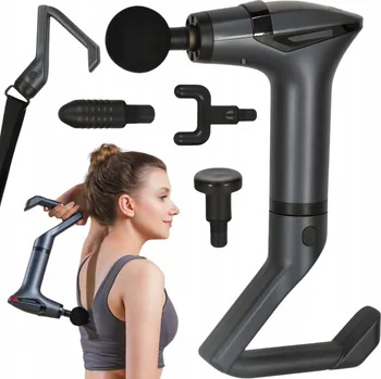 Masážní přístroj MASÁŽNÍ PISTOLE MASÁŽNÍ PŘÍSTROJ NA ZÁDA, CHODIDLA, TĚLO A MASÁŽNÍ PÁS – 12 RYCHLOSTÍ