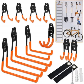 Věšák Nástěnný držák, věšák na lopaty, hadice a zahradní nářadí, 12 ks