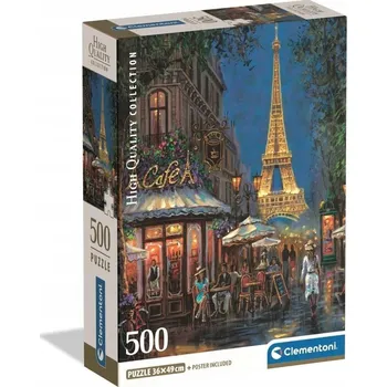 Puzzle Clementoni Puzzle 500 Puzzle 500 dílků Puzzle Noc v kavárně Eiffel