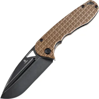 kapesní nůž TENABLE KNIVES Bömbur Blackwash D2 0.196''/5.0mm Hnědá G10 s Frag Pattern T10