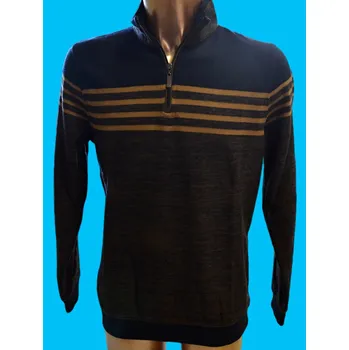 Pánská mikina Pánská mikina modro - hnědé barvy vzor 046 - XL