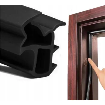 Zárubeň Těsnění zárubně pro venkovní dveře ČERNÉ - 1 m