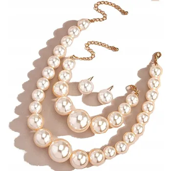 Souprava šperků Sada PEREL NÁUŠNICE Náhrdelník Náramek Perly SOUPRAVA šperků