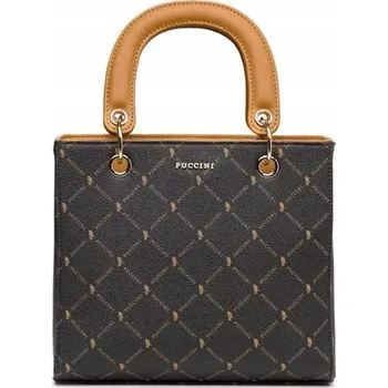 Kabelka PUCCINI kabelka kufřík eko kůže hnědá