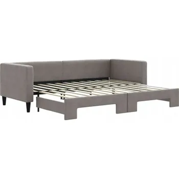 Pohovka Rozkládací pohovka s úložným prostorem, taupe, 223 x 90 x 68 cm, po rozložení 223 x 172,5 cm