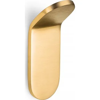 Věšák Háček do koupelny jednoduchý bez vrtání zlatý kartáčovaný Taco HOZZE