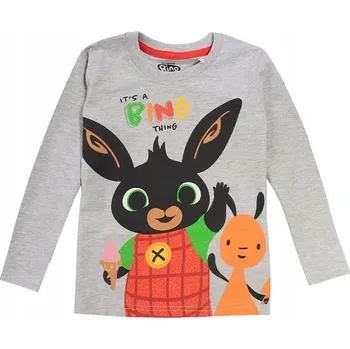 Chlapecké tričko EplusM dětské tričko s dlouhým rukávem bavlna šedé, velikost 110