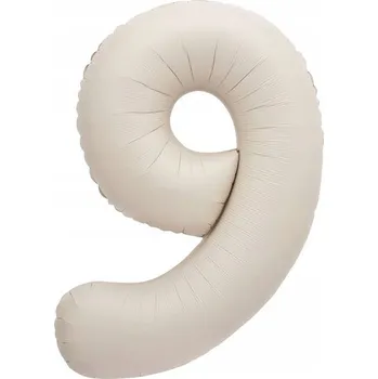 Balónek Fóliový balón číslo 9 krémový 86cm