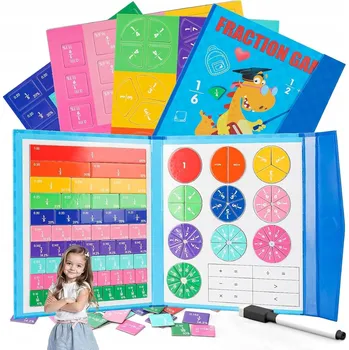 Puzzle Magnetické zlomky Montessori puzzle 54 dílků