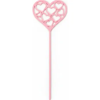 Obraz Topper nápis na piku Valentýnské srdce dekorace růžová