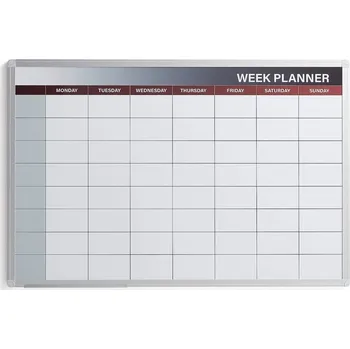 Magnetická plánovací tabule MARION, týdenní, 900x600 mm