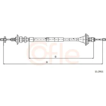 Spojkové lanko Tažné lanko, ovládání spojky COFLE 11.2911