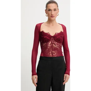 Body Body Bardot 51150TB3 burgundské 83X, vel. XS