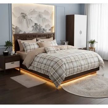 Povlečení Sada povlečení Piruu přikrývka 220 cm x 200 cm polštář 70 x 80 cm 3 díly