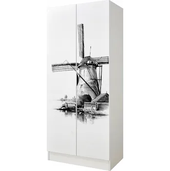 Šatní skříň Skříň Leomark Roma 70 x 161,5 x 42,5 cm bílá