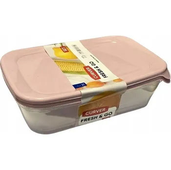 Dóza na potraviny CURVER FRESH & GO Sada dvou dóz 2 x 1 l RŮŽOVÁ