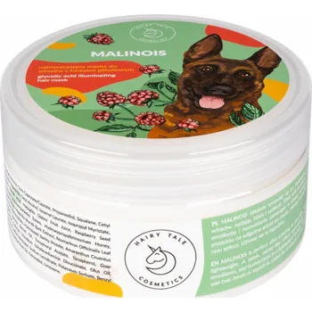 Vlasová kosmetika Organic Shop Hairy Tale Malinois Glossy Hair Mask s kyselinou glykolovou 200ml