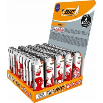 Zapalovač Bic Zapalovač j26 1 balení - 50 ks Mix vzorů a barev