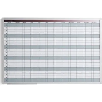 Magnetická plánovací tabule MARION, roční, 900x600 mm
