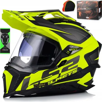 Helma na motorku ENDURO/CROSS PŘILBA LS2 MX701 EXPLORER ALTER MATNÁ ČERNÁ H M
