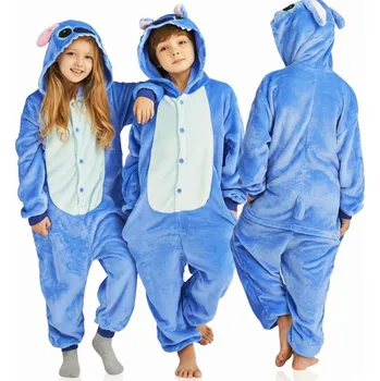 KOSTÝM STITCH 140 146 VELUROVÝ KOMBINEZÓN PYŽAMO KOSTÝM STITCH PŘEVLEK