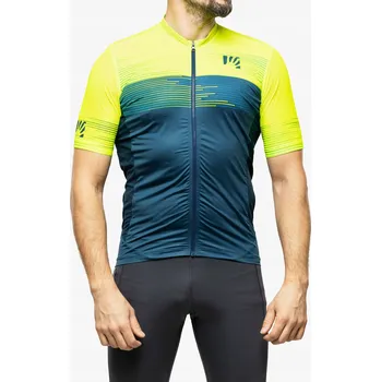 cyklistický dres Cyklistický dres Karpos Green Fire Jersey - refl.pond/yellow/blue S
