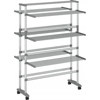 Sušák na prádlo Sušák na prádlo 3-patrový, hliníkový, stříbrný, 89x64x129 cm, 36 m sušicí plochy