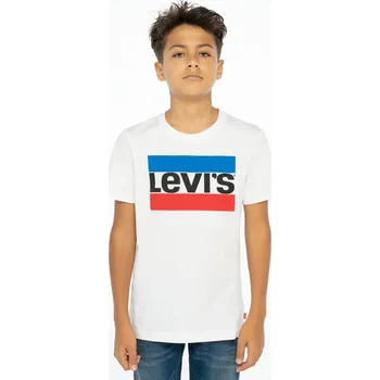 Chlapecké tričko Dětské tričko Levi's 9E8568.NOS.B bílá 00X, vel. 176