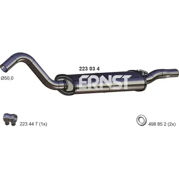 Tlumič výfuku Zadní tlumič výfuku ERNST 223034
