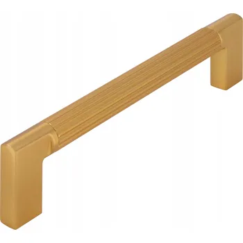 Nábytkové kování Nábytková úchytka ryhovaná LOFT Reling FORTE zlatá kartáčovaná L-128 mm