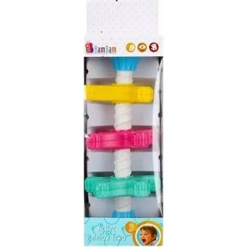 Hračka pro nejmenší DÁREK PRO HOLČIČKU PYRAMIDOVÁ AKTIVNÍ VĚŽ BAM BAM ZÁBAVA