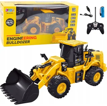 RC model auta Dálkově ovládaný bagr buldozer RC 9CH 2.4G, stavební vozidlo - dozer