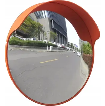 Zrcadlo Vypouklé dopravní zrcadlo se stříškou, průměr 45 cm, oranžová barva