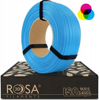 Filament Filament ReFill PLA Starter ROSA 3D 1,75 mm pro Litofanie, Cyan (Azurová), 1 kg