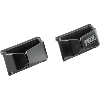 Lezecký doplněk Petzl LANYARD CONNECTOR HOLDER BLACK černé držáky spojek - 2 ks