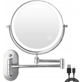 Zrcadlo 10X ZVĚTŠUJÍCÍ ZRCÁTKO NA MAKE-UP A HOLENÍ S PODSVÍCENÍM