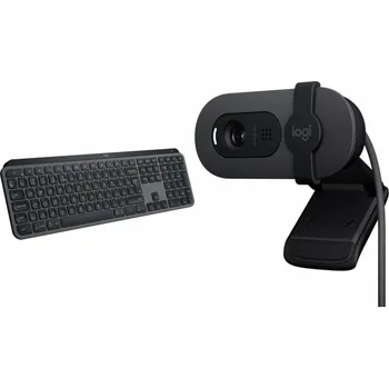 Klávesnice Logitech Bezdrátová klávesnice MX Keys S, grafitová, US (920-011587) + Brio 100 (960-001585)