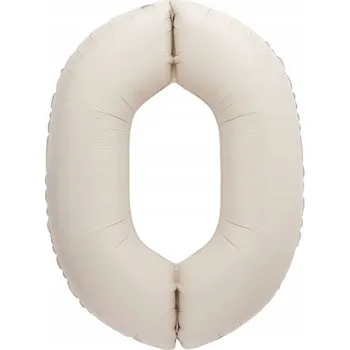 Balónek Fóliový balón číslo 0 krémový 86cm