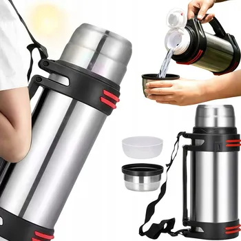 Termoska TERMOHRNEK OCEL 304 3000ML S VÍČKEM A POPRUHEM TERMOIZOLACE