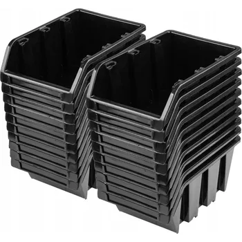 Úložný box 20x Skladový kontejner box NP4 černá