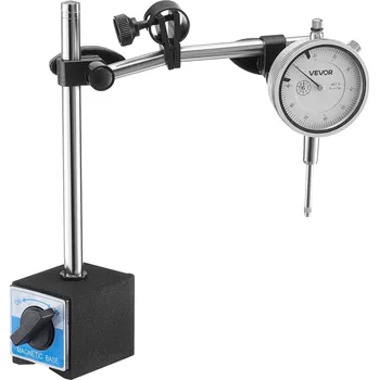 Vevor Hodinový indikátor s držákem a dlouhým ramenem, 0,03 mm, 0–25,4 mm